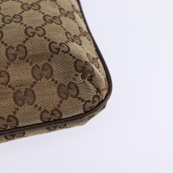GUCCI GG Canvas Shoulder Bag Beige Silver Auth 143234 - Picture 16 of 16